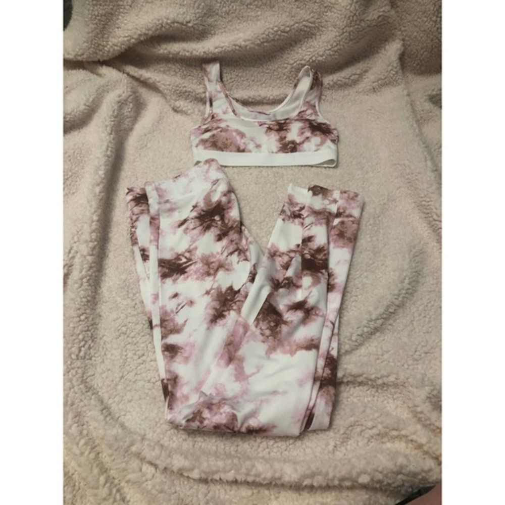 NEW PINK LILY TIE DYE LEGGINGS SZ M - Picture 4 of 4